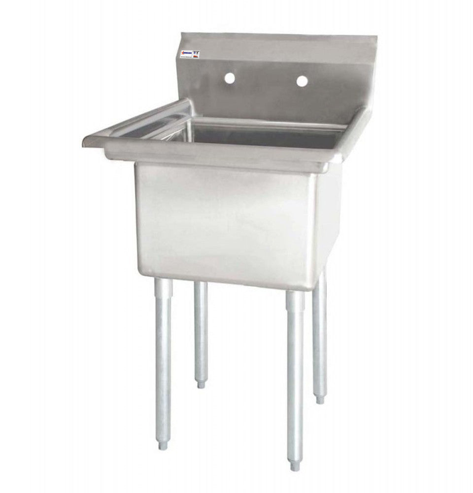 Omcan | 24" x 24" x 14" One Tub Sink w/ 1.8" Corner Drain - 22118