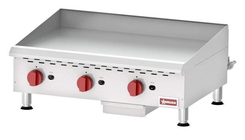 Omcan | CE-CN-G36M - 36" Manual Gas Griddle - 90,000 BTU
