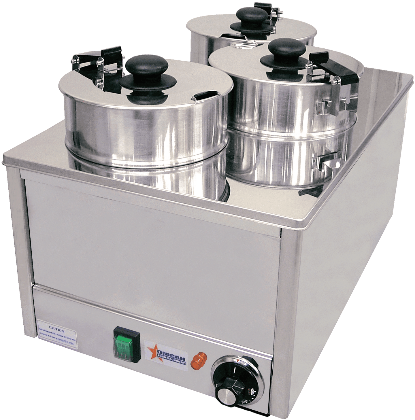 Omcan | FW-TW-0012 - 12 Qt. Food Warmer with Three Insets - 1200w