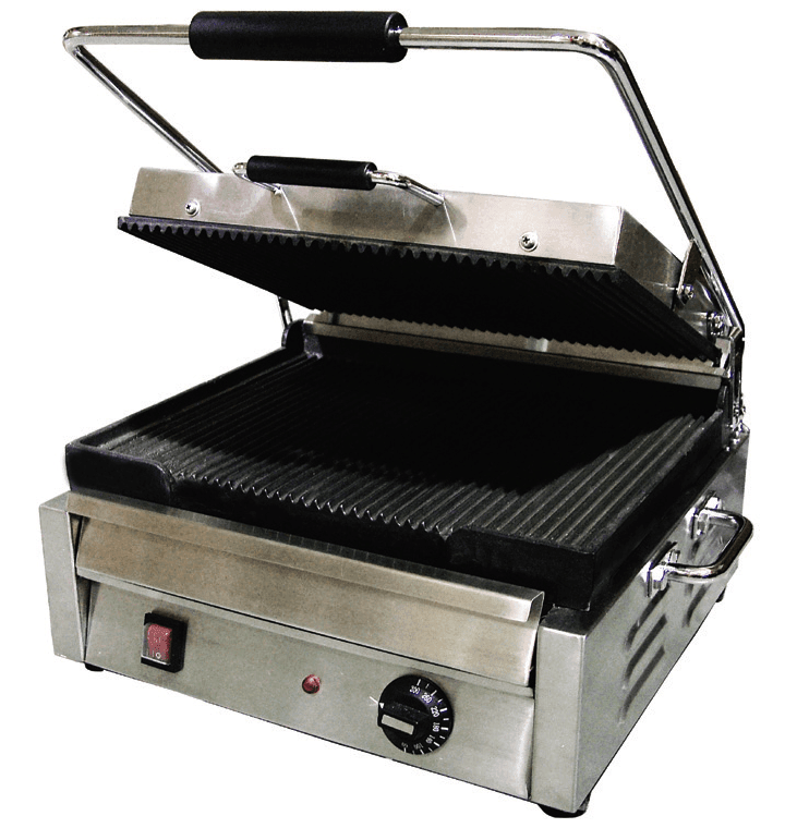 Omcan | PG-CN-0679-R - 15" x 11" Grooved Panini Grill