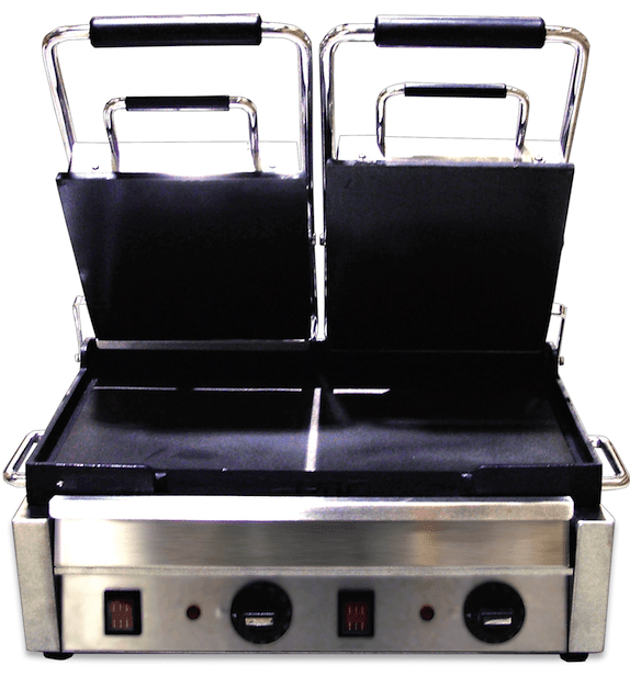 Omcan | PG-CN-0711-F - 18" x 10" Smooth Double Panini Grill