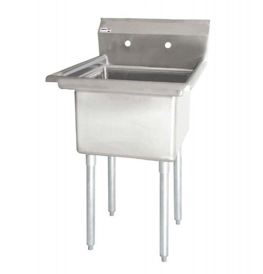 Omcan | 24" x 24" x 14" One Tub Sink w/ 1.8" Corner Drain - 22118