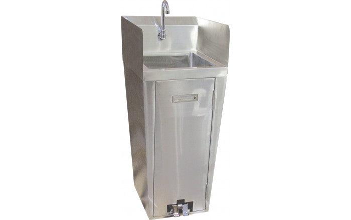 Omcan | Pedestal Sink with Side Splashes - 27180