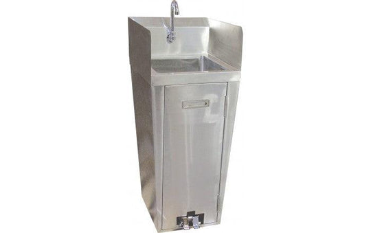 Omcan | Pedestal Sink with Side Splashes - 27180