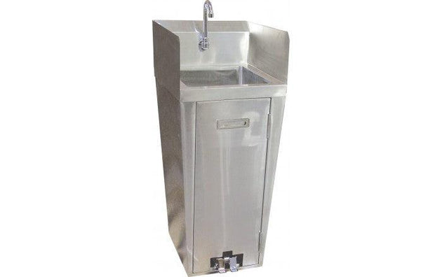 Omcan | Pedestal Sink with Side Splashes - 27180