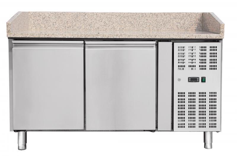 Omcan | 59" Granite Top Refrigerated Pizza Prep Table - 39592