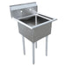 Omcan | 18" X 18" X 11" One Tub Sink With 3.5" Center Drain And No Drain Board - 43761