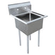 Omcan | 18" X 18" X 11" One Tub Sink With 3.5" Center Drain And No Drain Board - 43761