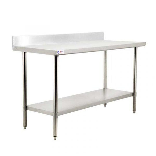 Omcan | 30" Depth All Stainless Steel Worktables With Backsplash
