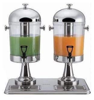 Omcan | #19479 - Double Head Ice Cooled Juice Dispenser - 2 x 7.5 Litres