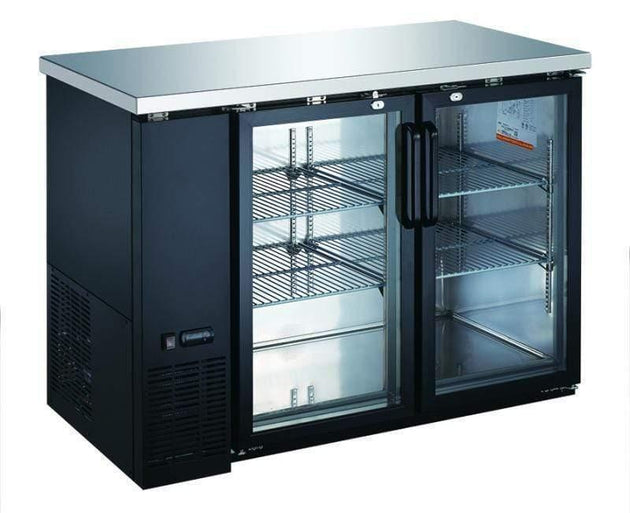 Omcan | BB-CN-0016-G - 61" Two Glass Door Bar Cooler - 16 Cubic Feet