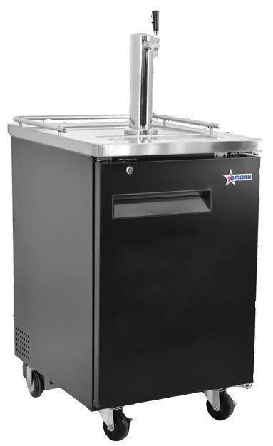 Omcan | BD-CN-0007-HC - 23" One Door Bar Cooler with One Beer Dispenser - 1 Keg