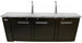 Omcan | BD-CN-0032-HC - 90" Three Door Bar Cooler with Two Beer Dispensers - 4 Kegs