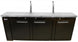 Omcan | BD-CN-0032-HC - 90" Three Door Bar Cooler with Two Beer Dispensers - 4 Kegs