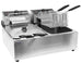 Omcan | CE-CN-0012 - 24 lb. Electric Countertop Fryer - Two 12 lb. Tanks