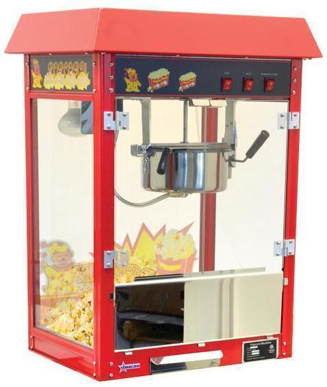 Omcan | CE-CN-0227-R - 8 oz. Commercial Popcorn Machine