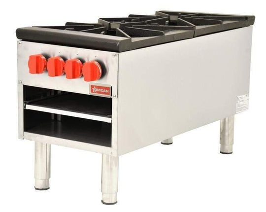 Omcan | CE-CN-1060-S - Double Gas Stock Pot Range - 200,000 BTU