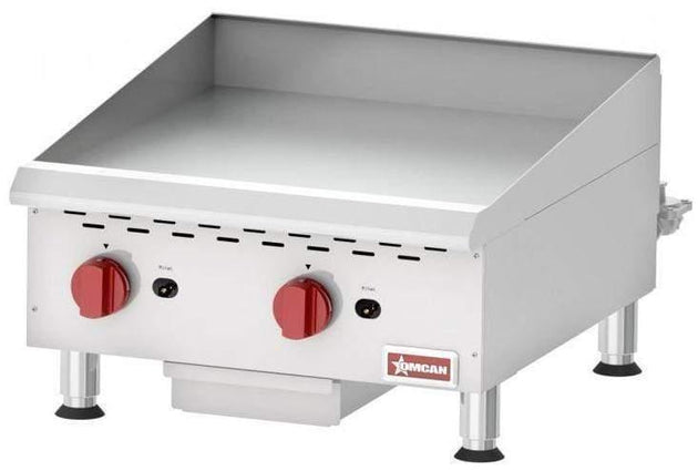 Omcan | CE-CN-G24M - 24" Manual Gas Griddle - 60,000 BTU