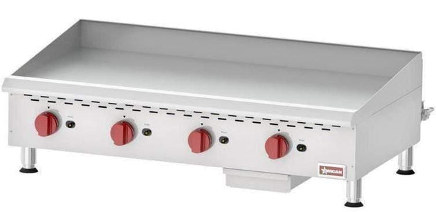 Omcan | CE-CN-G48M - 48" Manual Gas Griddle - 120,000 BTU