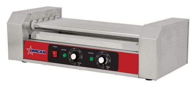 Omcan | FW-CN-0005-E - 5 Roller Hot Dog Roller Grill - 12 Hot Dog Capacity