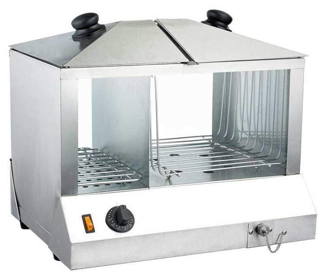 Omcan | FW-CN-0100-H - Hot Dog Steamer & Bun Warmer - 100 Hot Dogs & 48 Buns