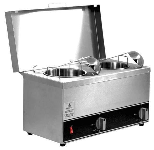 Omcan | FW-CN-0252 - 5.2 Qt. Warmer with Two Inserts