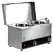 Omcan | FW-CN-0252 - 5.2 Qt. Warmer with Two Inserts