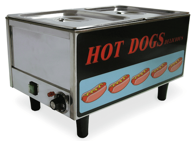 Omcan | FW-TW-3050 - Hot Dog Steamer & Bun Warmer - 50 Hot Dogs & 30 Buns