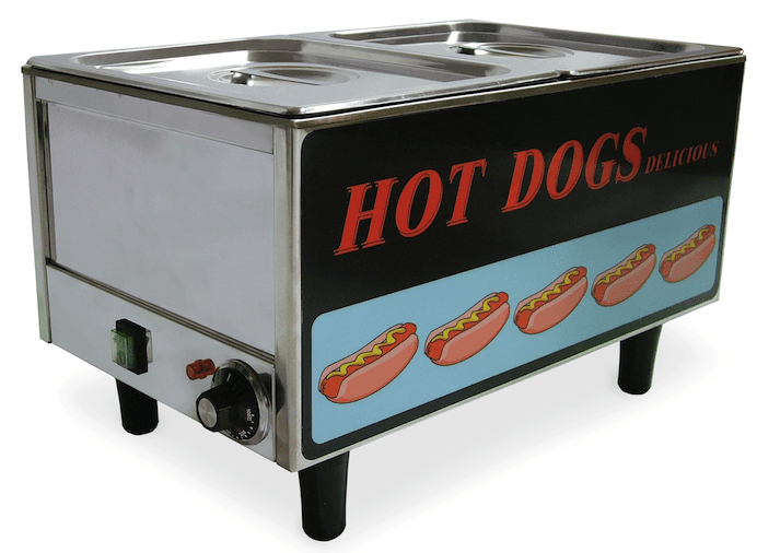 Omcan | FW-TW-3050 - Hot Dog Steamer & Bun Warmer - 50 Hot Dogs & 30 Buns