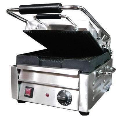 Omcan | PG-CN-0515-R - 10" x 11" Grooved Panini Grill
