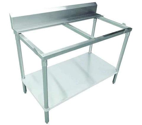 Omcan | Stainless Steel Solid Poly-top Tables WITH 6” BACKSPLASH