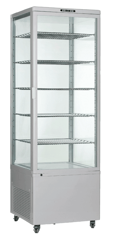 Omcan | RS-CN-0500 - 25.5" Floor Model Self Service Refrigerated Display Case - 17 Cu. Ft.