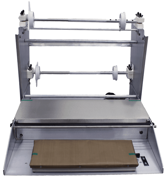 Omcan | SE-US-0533-D - Two Roll Shrink Wrap Machine - 6" x 15" Hot Plate
