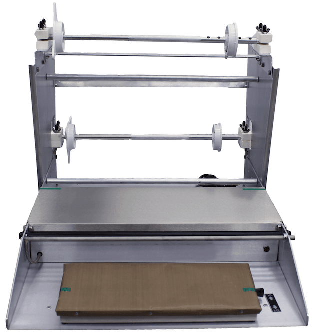 Omcan | SE-US-0533-D - Two Roll Shrink Wrap Machine - 6" x 15" Hot Plate