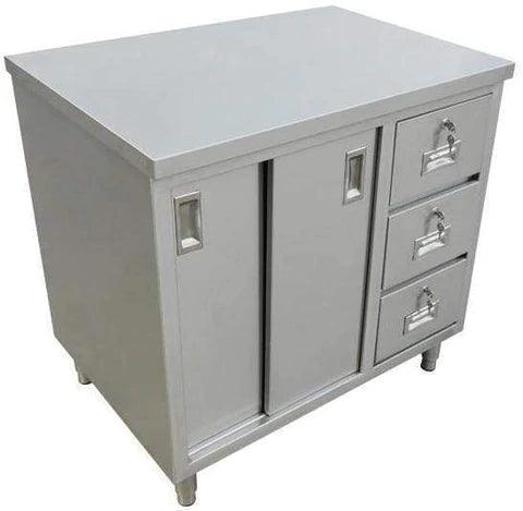 Omcan | Stainless Steel Work Table with Cabinet & Drawers - 30" Deep