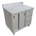 Omcan | Stainless Steel Work Table with Cabinet, Drawers, & Backsplash - 30" Deep