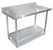 Omcan | Stainless Steel Work Table with Undershelf & Backsplash - 24"/30" Deep
