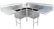 Omcan | Stainless Steel Three Compartment Sink - Corner Sink