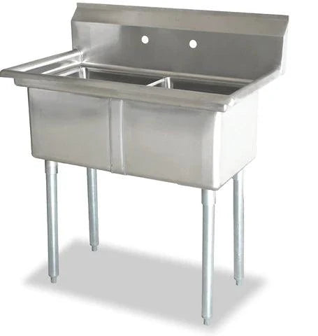 Omcan | Stainless Steel Two Compartment Sink